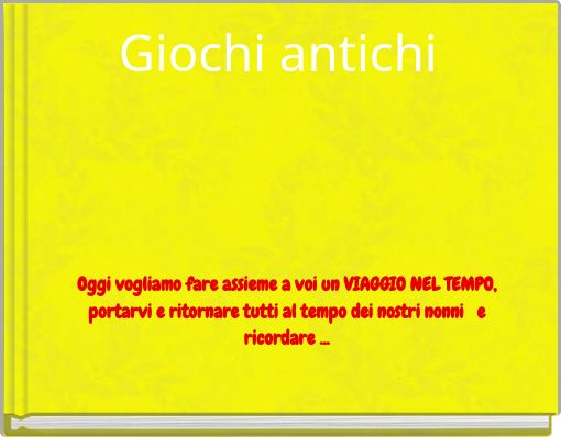 Giochi antichi
