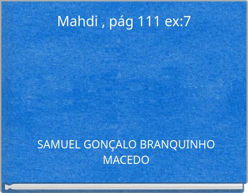 Mahdi , pág 111 ex:7