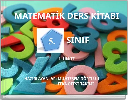Front cover of 'MATEMATİK DERS KİTABI SINIF 1. ÜNİTE' 