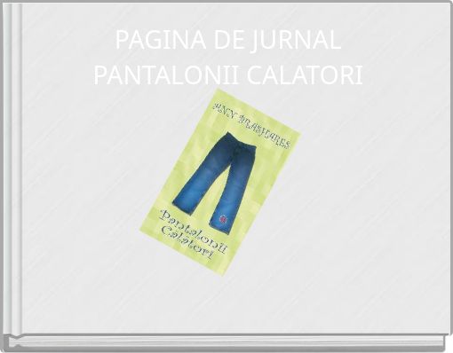 PAGINA DE JURNAL PANTALONII CALATORI