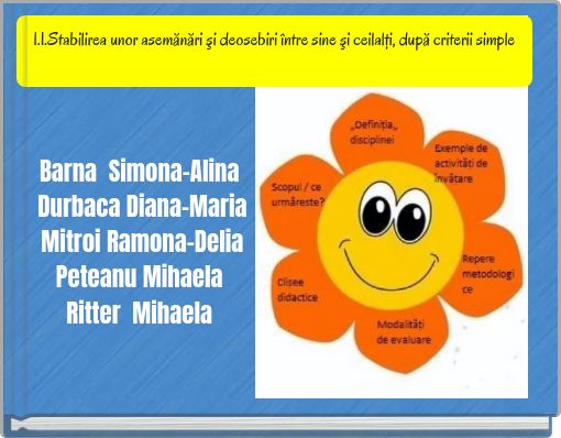 1.1.Stabilirea unor asemănări şi deosebiri între sine şi ceilalţi, după criterii simple