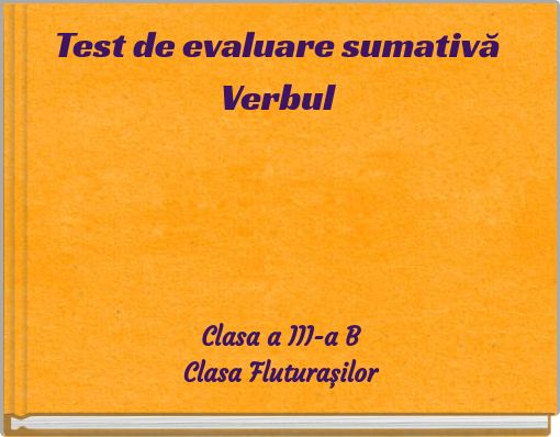 Book Cover for: Test de evaluare sumativă Verbul