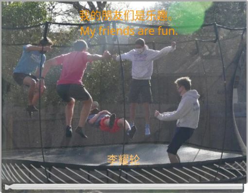 我的朋友们是乐趣。 My friends are fun.