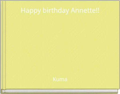 Happy birthday Annette!!