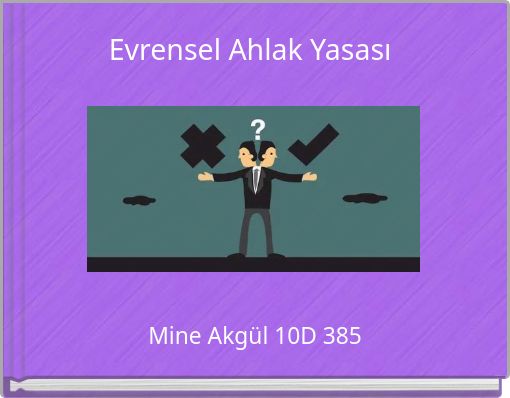 Front cover of 'Evrensel Ahlak Yasası' 