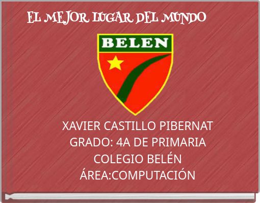 Front cover of 'EL MEJOR LUGAR DEL MUNDO' 