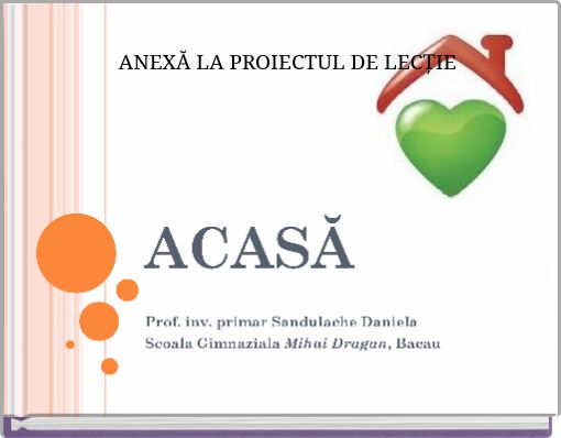 ANEXĂ LA PROIECTUL DE LECȚIE