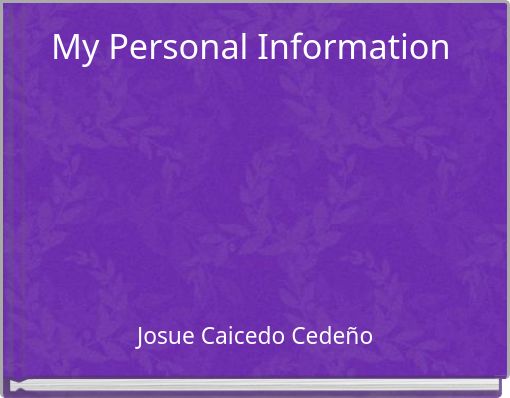 Book Cover for: My Personal Information