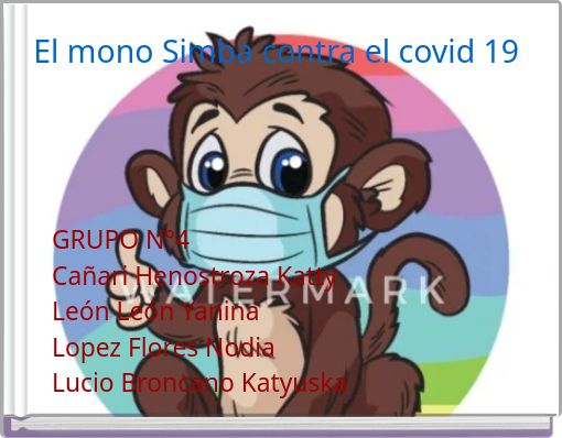 Front cover of 'El mono Simba contra el covid 19' 