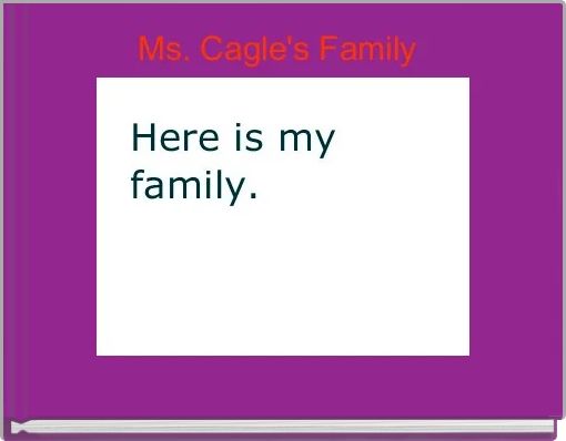 Ms. Cagle's Family 