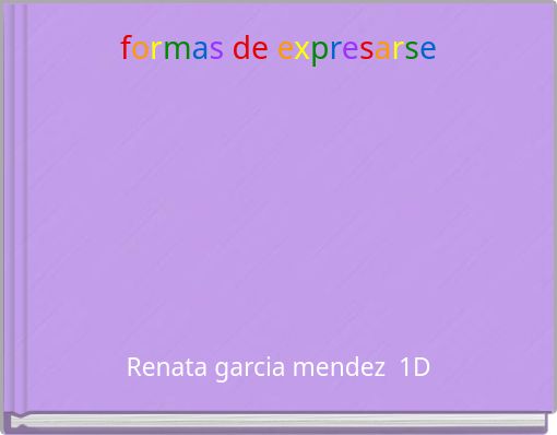 Front cover of 'formas de expresarse' 