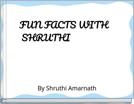 Book Cover for: FUN FACTS WITH SHRUTHI Fi Book