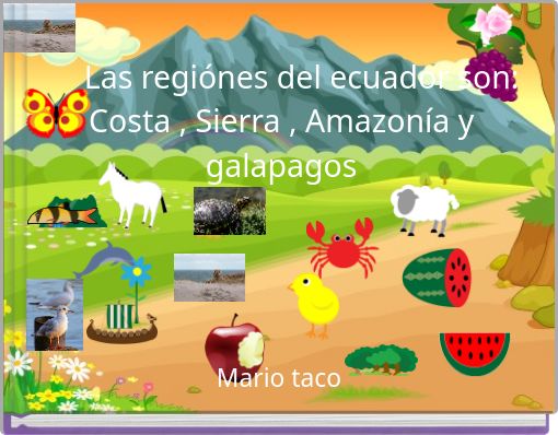 Book Cover for: Las regiónes del ecuador son: Costa , Sierra , Amazonía y galapagos