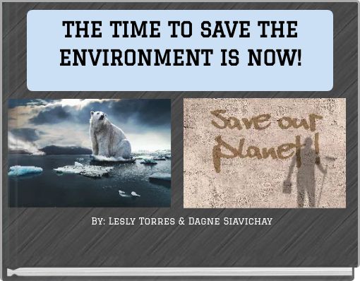 THE TIME TO SAVE THE ENVIRONMENT IS NOW!