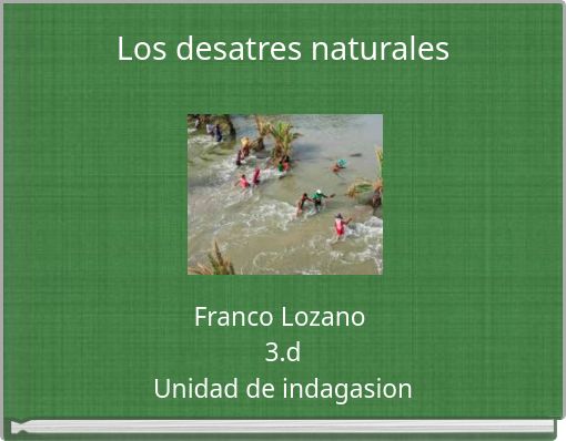 Book Cover for: Los desatres naturales