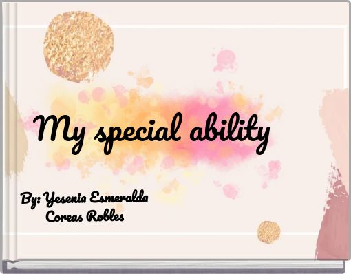 Front cover of 'My special ability' 