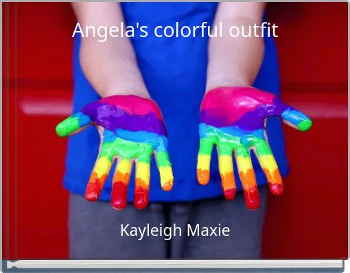 Angela's colorful outfit