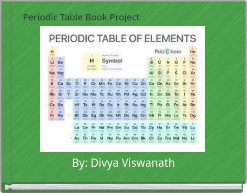 Periodic Table Book Project