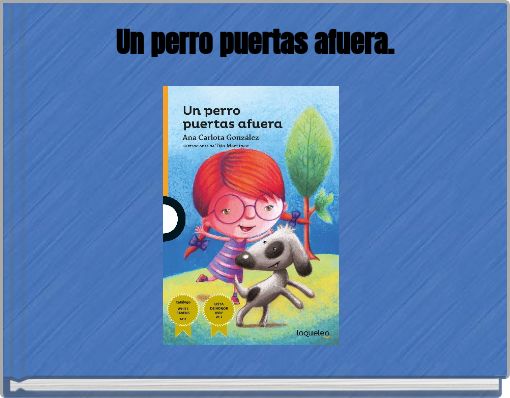 Un perro puertas afuera.