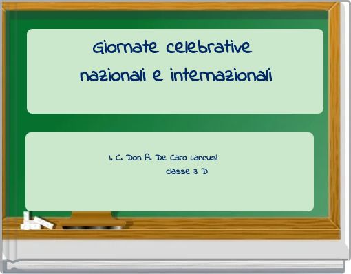 Giornate celebrative nazionali e internazionali
