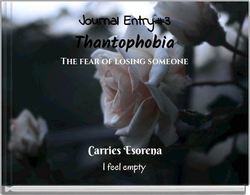 Journal Entry#3 Thantophobia The fear of losing someone