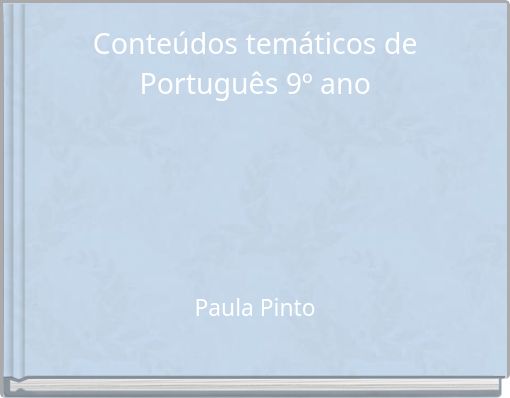 Conteúdos temáticos de Português 9º ano