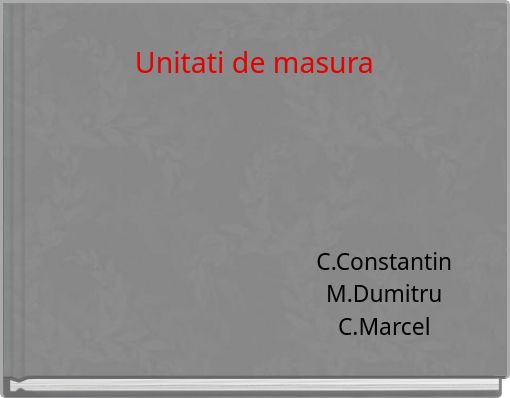 Unitati de masura