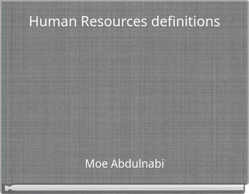 Human Resources definitions