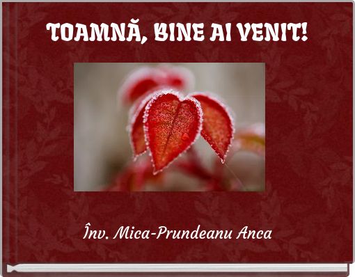 TOAMNĂ, BINE AI VENIT!