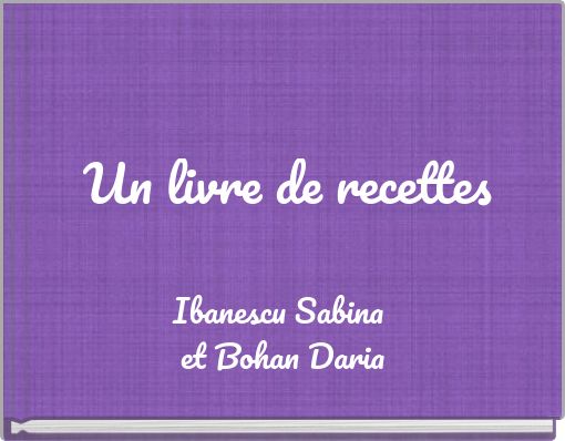 Un livre de recettes