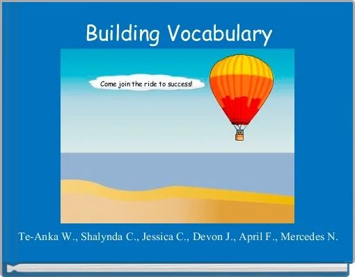 Book Cover for:  Building Vocabulary