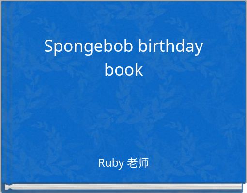 Spongebob birthday book