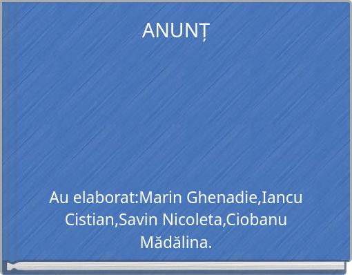 ANUNȚ