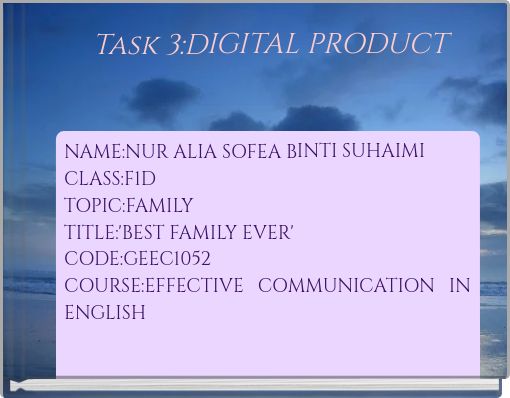Front cover of 'Task 3:DIGITAL PRODUCT' 