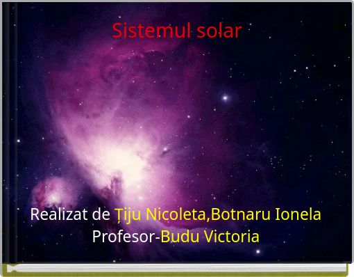 Front cover of 'Sistemul solar' 