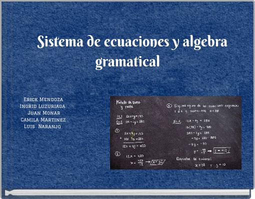 Sistema de ecuaciones y algebra gramatical