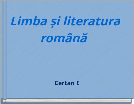 Front cover of 'Limba și literatura română' 
