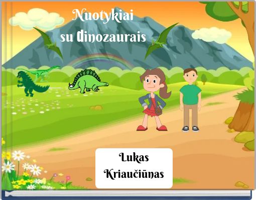 Front cover of 'Nuotykiai su dinozaurais' 