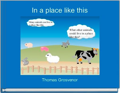Front cover of 'In a place like this' 