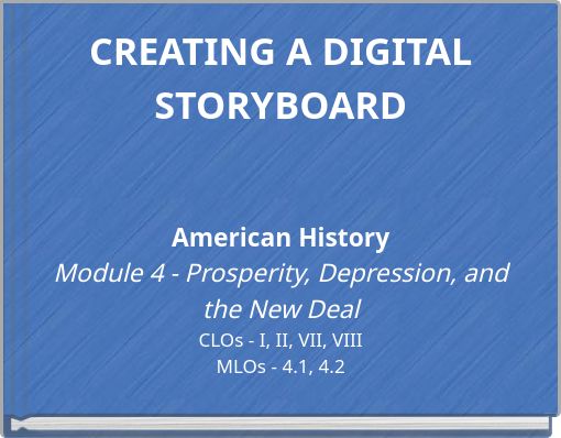Front cover of 'CREATING A DIGITAL STORYBOARD' 