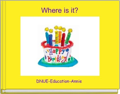 Front cover of 'Where is it?' 
