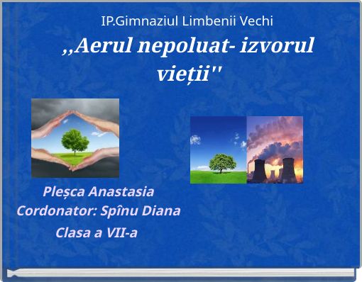 IP.Gimnaziul Limbenii Vechi,,Aerul nepoluat- izvorul vieții''
