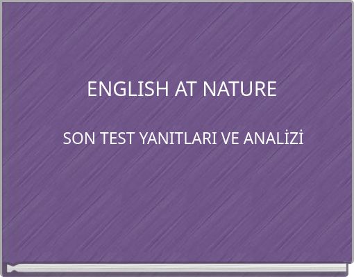ENGLISH AT NATURE