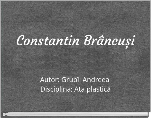 Constantin Brâncuși