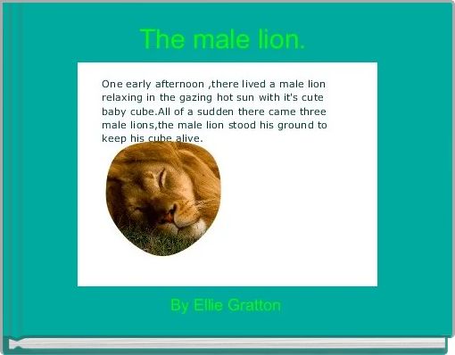 The male lion. 