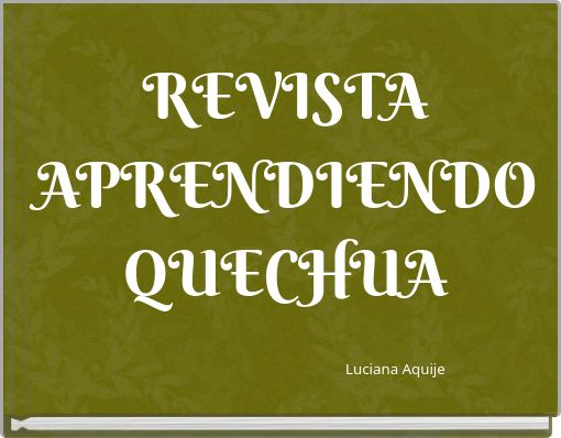 REVISTA APRENDIENDO QUECHUA