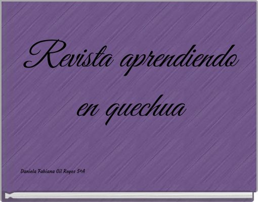 Revista aprendiendo en quechua