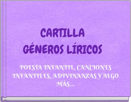 CARTILLA GÉNEROS LÍRICOS