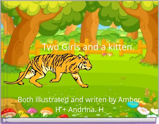 Front cover of 'Two Girls and a kitten.' 