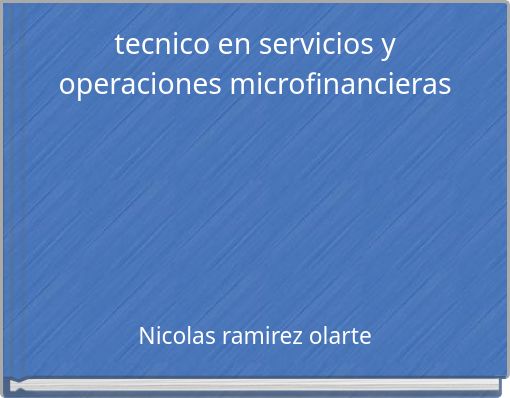 tecnico en servicios y operaciones microfinancieras